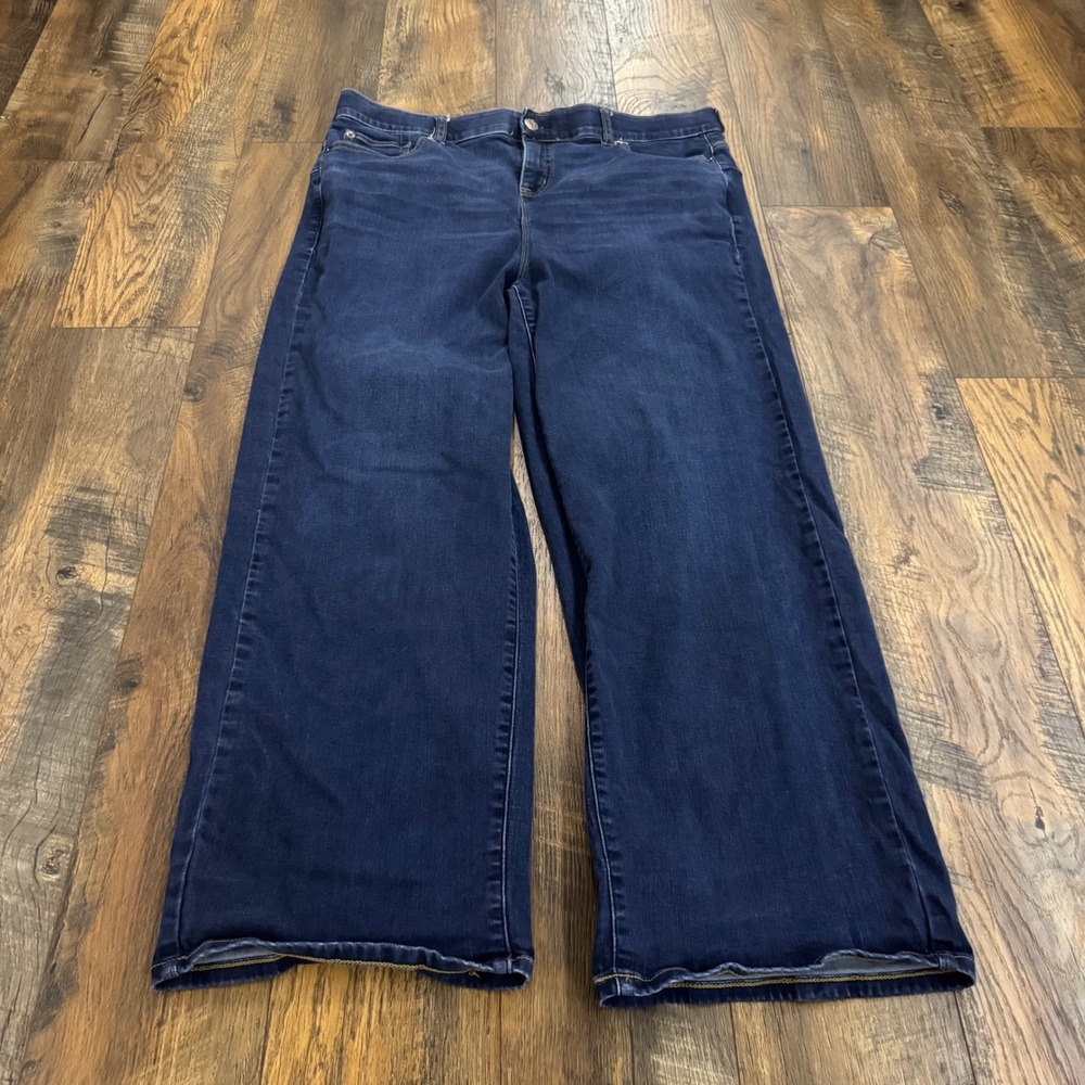 Torrid Bombshell Wide Leg Super Soft Jeans Dark Wash Plus Size 18R Stretch Boho